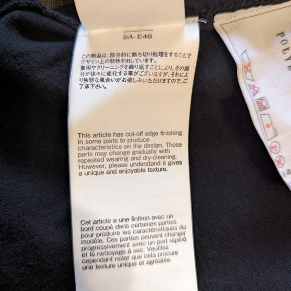 sacai 22-06142 T-shirt cotton Black- leopard Mix Media Blouse Top Size 3 EUC - Picture 8 of 8